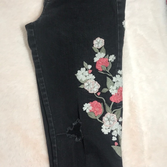Blue Spice Embroidered Black Jeans - Picture 8 of 15